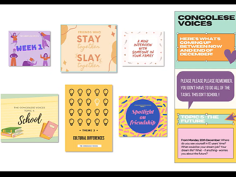 PowerPoint slide from the case study, referencing the Congolese Voices group